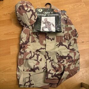 Child's Soldier Costume with Camouflage Pattern